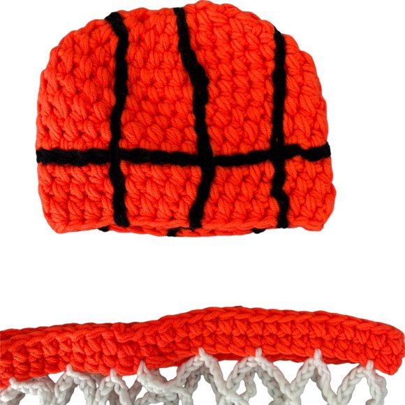 Newborn Baby Boy Basketball Photography Props Crochet Costume Outfit - Picture 4 of 4